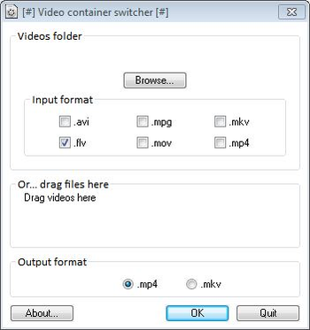 Video Container Switcher screenshot