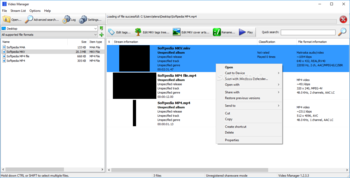 Video Manager screenshot