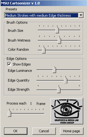 Video MSU Cartoonizer VirtualDub plugin screenshot