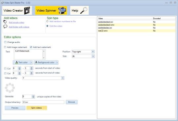 Video Spin Blaster Pro screenshot 4