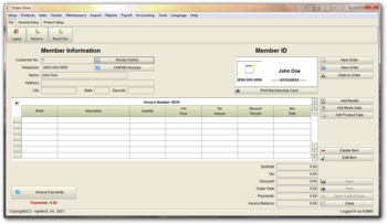 Video Store Software screenshot