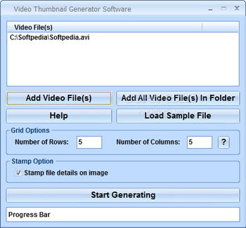Video Thumbnail Generator Software screenshot
