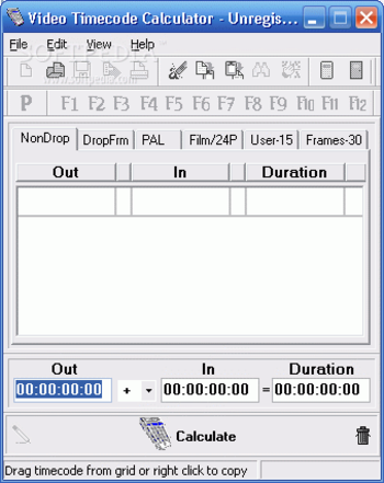 Video Timecode Calculator screenshot