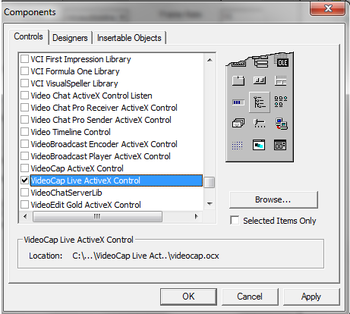 VideoCap Live ActiveX Control screenshot