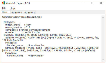 VideoInfo Express screenshot