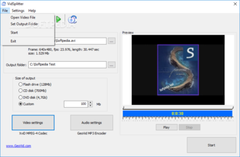 VidSplitter screenshot 2