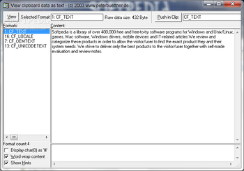 View clipboard data as text screenshot