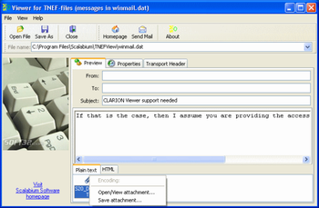 Viewer for TNEF-files (winmail.dat) screenshot 2