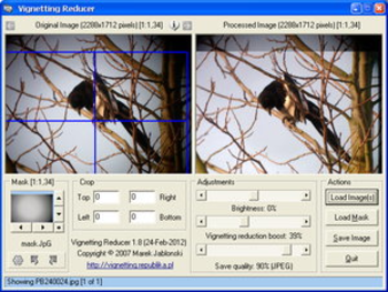 Vignetting Reducer Portable screenshot