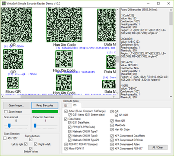 VintaSoft Barcode .NET SDK screenshot 3