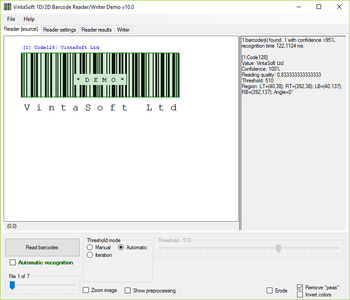 VintaSoft Barcode .NET SDK screenshot 5