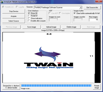 VintaSoftTwain ActiveX Control screenshot