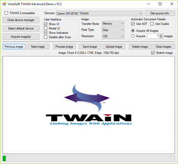 VintaSoftTwain.NET SDK screenshot 8