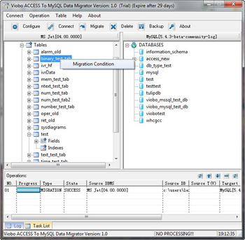 Viobo Access to MySQL Data Migrator Pro Portable screenshot 3