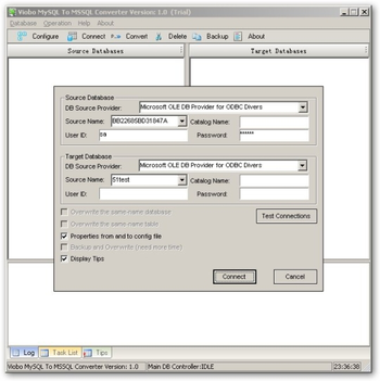 Viobo MySQL to MSSQL Converter Professional screenshot