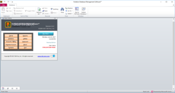 Violation Database Management Software screenshot