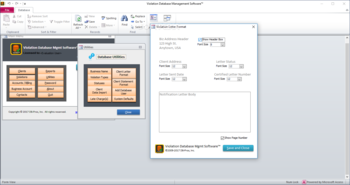 Violation Database Management Software screenshot 15