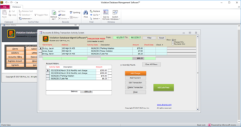 Violation Database Management Software screenshot 4