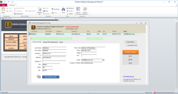 Violation Database Management Software screenshot 5