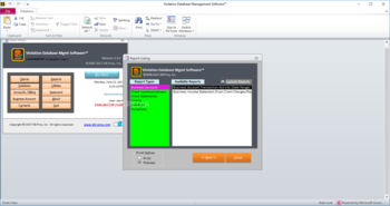 Violation Database Management Software screenshot 6