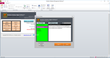 Violation Database Management Software screenshot 7