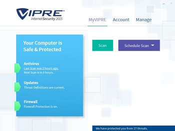Vipre Internet Security 2016 screenshot