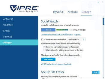 Vipre Internet Security 2016 screenshot 3