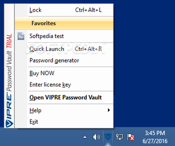 VIPRE Password Vault screenshot