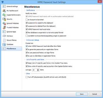 VIPRE Password Vault screenshot 20