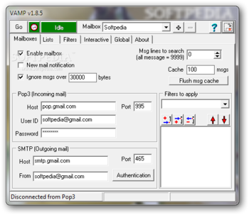 Virdi Advanced Mail Processor (VAMP) screenshot