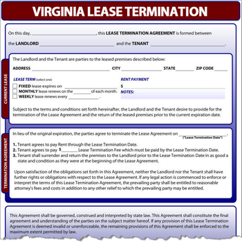 Virginia Lease Termination screenshot