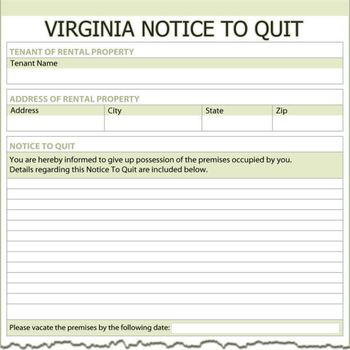 Virginia Notice To Quit screenshot