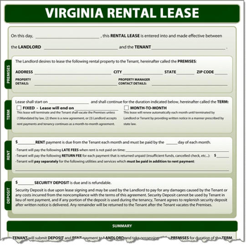Virginia Rental Lease screenshot