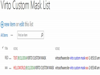 Virto SharePoint Custom Mask 2013 screenshot