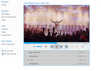 Virto SharePoint Media Player Web Part screenshot 3