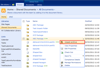 Virto ZIP Utility for SharePoint 2010 screenshot