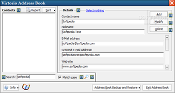Virtorio Address Book screenshot