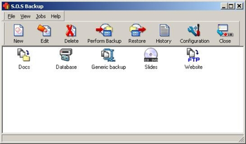 Virtos S.O.S Backup Server screenshot