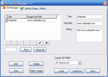 Virtual CD Manager screenshot