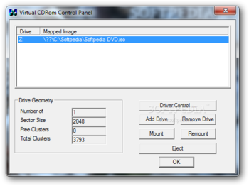 Virtual CD-ROM Control Panel screenshot