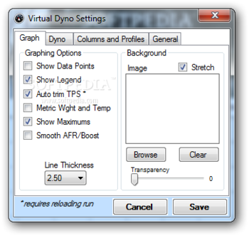 Virtual Dyno screenshot 2