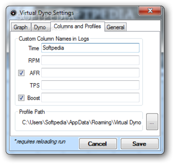 Virtual Dyno screenshot 4