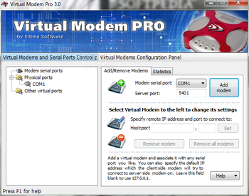 Virtual Modem PRO screenshot