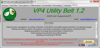 Virtual Pool 4 Utility Belt screenshot