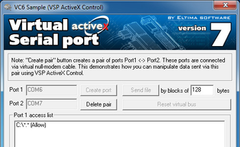 Virtual Serial Port ActiveX screenshot