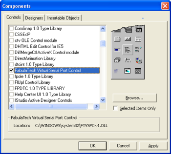 Virtual Serial Port Control screenshot