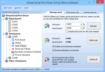 Virtual Serial Port Driver screenshot