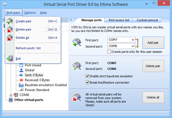 Virtual Serial Port Driver screenshot 3