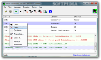 Virtual Serial Ports Emulator screenshot 2