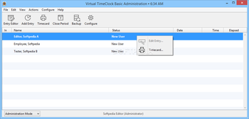 Virtual TimeClock Basic screenshot 2